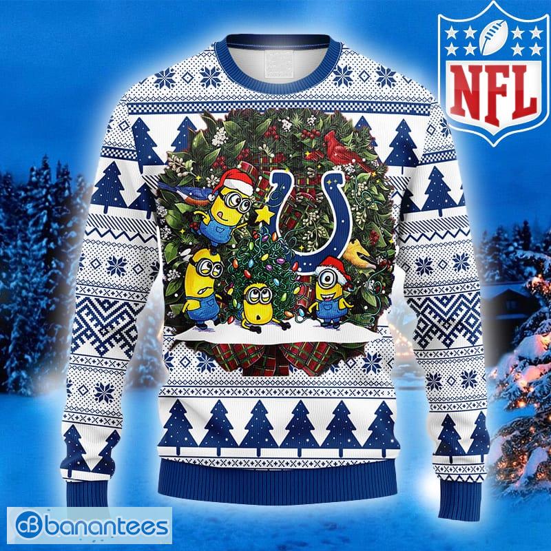 NFL Fans Indianapolis Colts Minion Christmas Ugly Sweater For Men Women -  Limotees