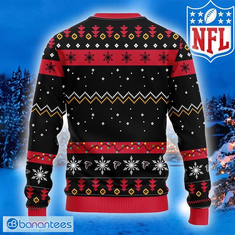 NFL Logo Atlanta Falcons Santa Claus Snowman Ugly Christmas Sweater Gift  For Fans - Banantees