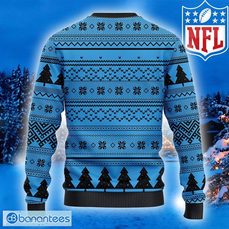 Carolina Panthers NFL Big Logo Ugly Christmas Sweater Gift For