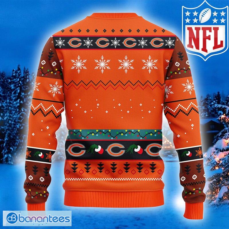 NFL Logo Chicago Bears 12 Grinch Xmas Day Ugly Christmas Sweater Gift For  Fans - Banantees