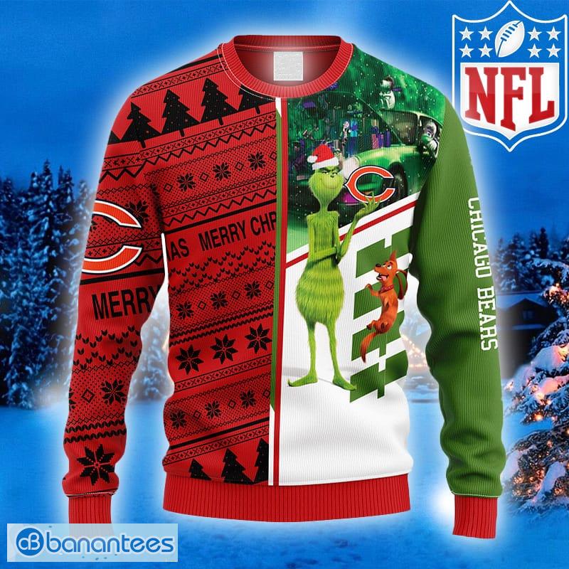 Chicago Bears Grinch Merry Christmas NFL FootballShirt