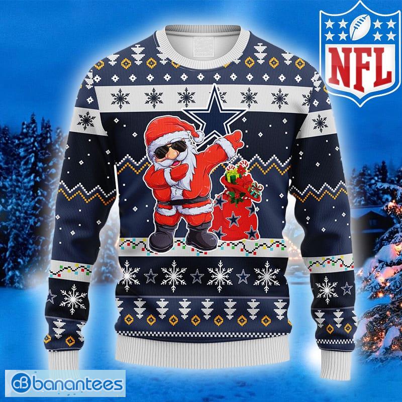 Dallas Cowboys Dab Santa Ugly Christmas Sweater - Banantees