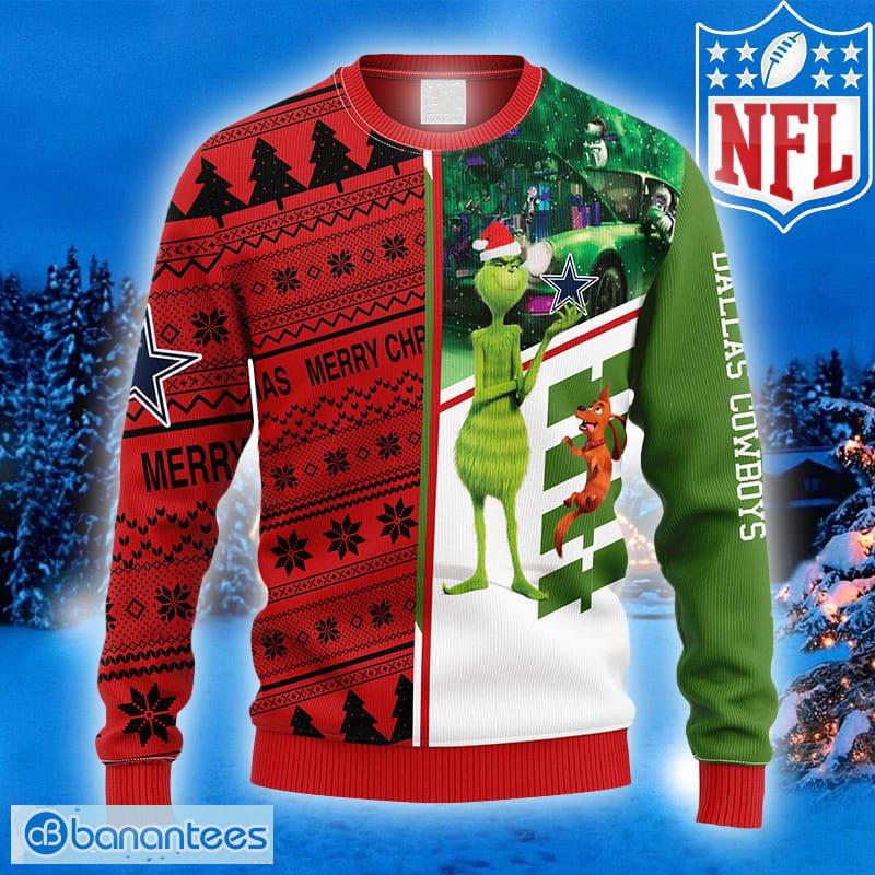 Christmas Gift NFL Dallas Cowboys Logo With Funny Grinch Men And Women Ugly  Christmas Sweater For Fans - Freedomdesign