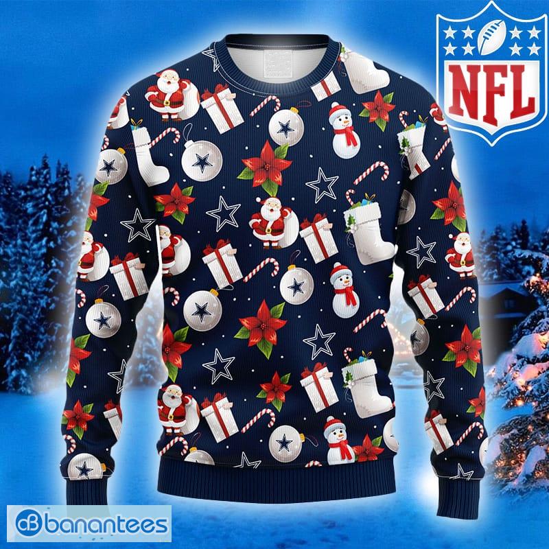 Dallas Cowboys Dab Santa Ugly Christmas Sweater - Banantees