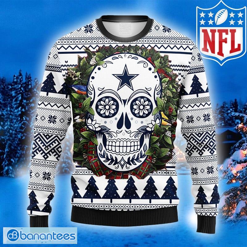 Dallas Cowboys White Skull Hoodies Full Over Print - Banantees