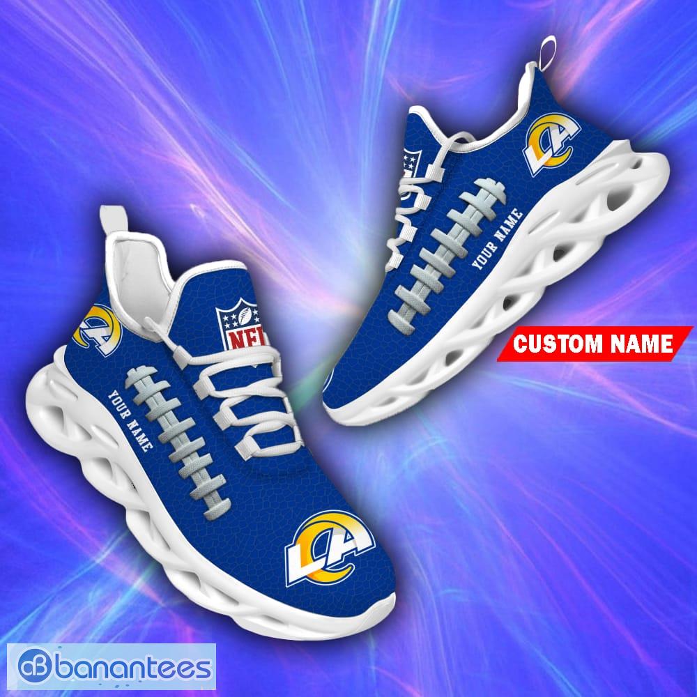 Los Angeles Rams Custom Name Luxury NFL Max Soul Shoes Design 8