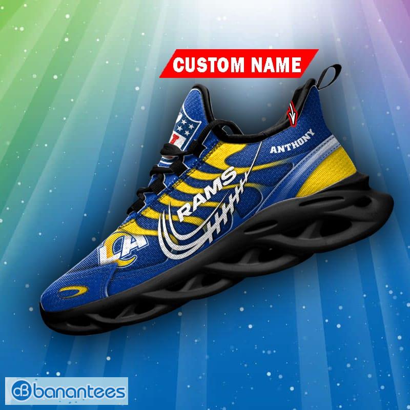 Los Angeles Rams Sport Sneakers NFL Max Soul Shoes - YesItCustom