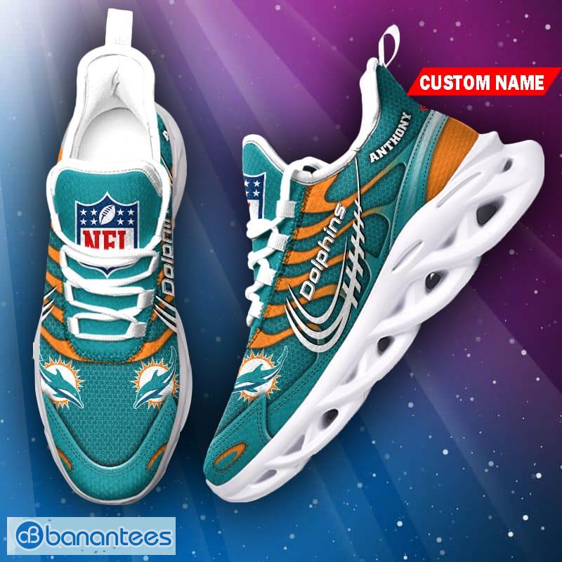 Miami Dolphins Nfl Symbol Max Soul Sneakers Sport Shoes - Banantees