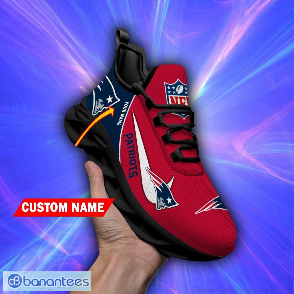 New England Patriots Personalized Name NFL Max Soul Shoes Men And