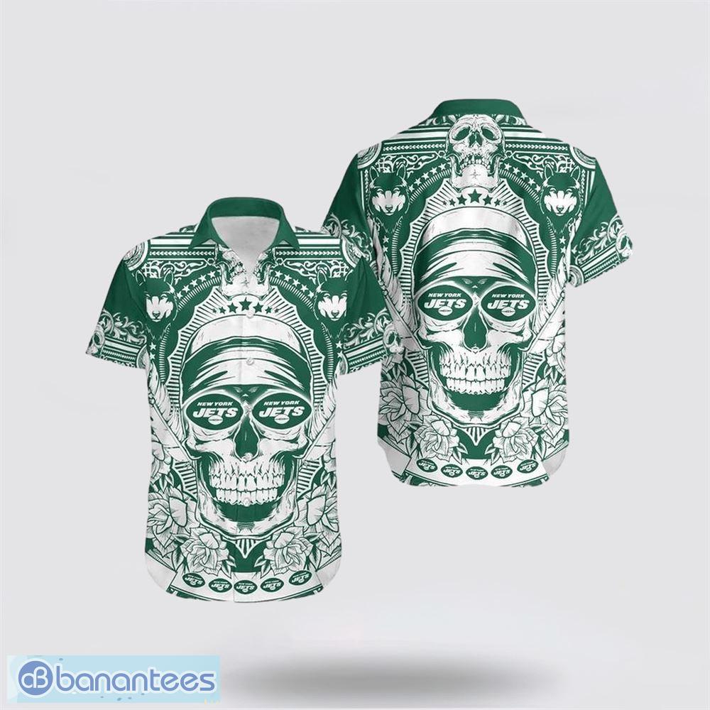 NFL New York Jets Show Off Your Team Spirit In Tropical Skull Hawaiian  Shirt Gift Halloween - Banantees