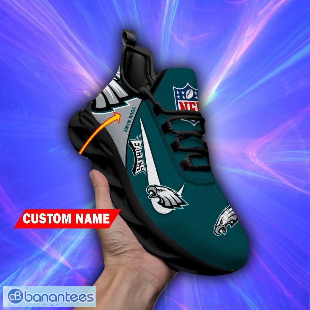 Philadelphia Eagles Personalized Name NFL Max Soul Shoes Men And