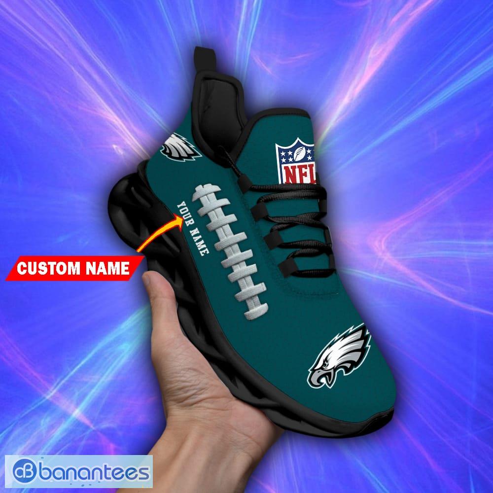 Philadelphia Eagles NFL Light Abstract Pattern Custom Name Max Soul Shoes  For Men And Women - Freedomdesign