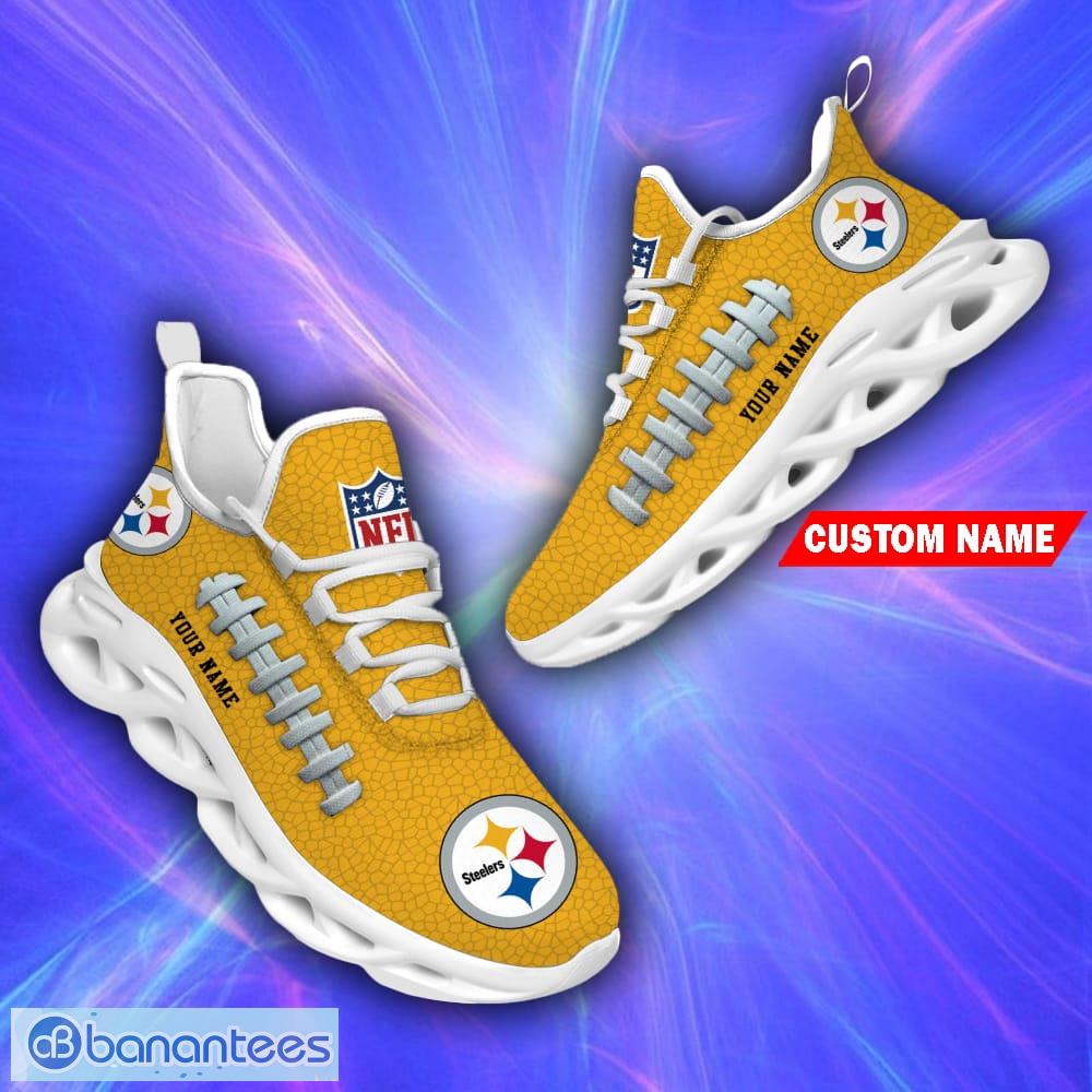 Pittsburgh Steelers Custom Name Sneakers Max Soul Shoes For Men