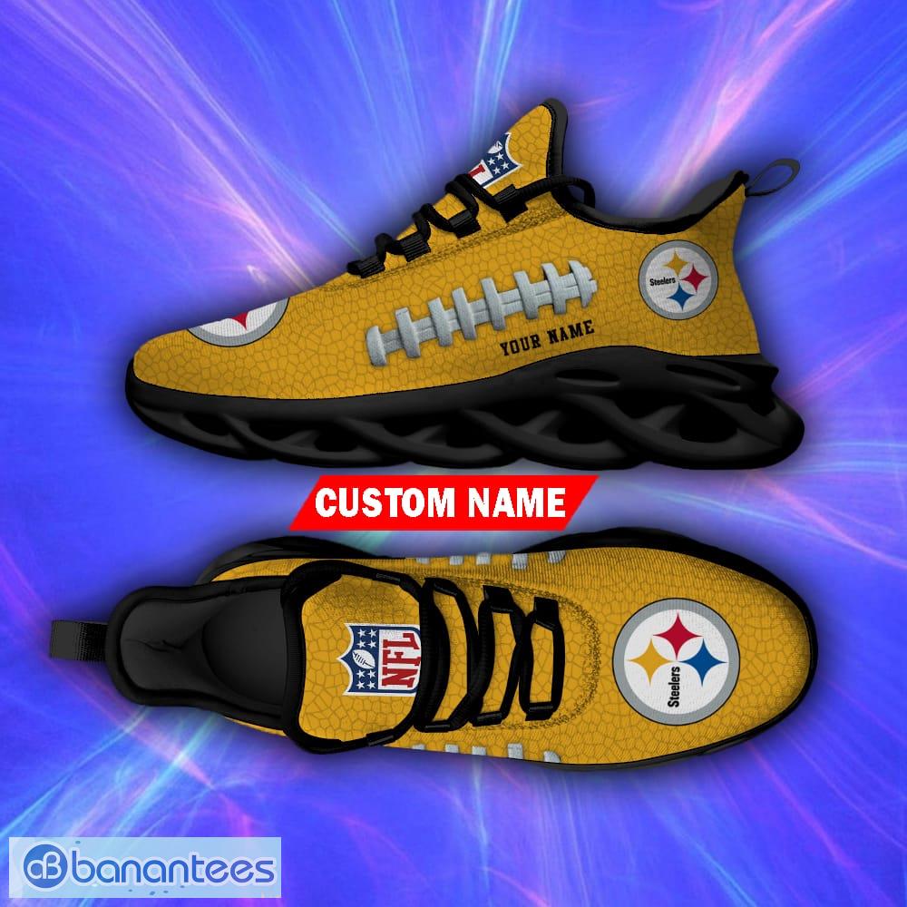 Custom Name Pittsburgh Steelers Sneakers Max Soul Shoes For Men