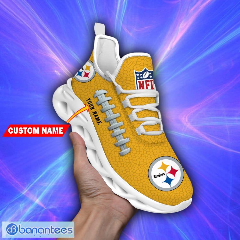 Custom Name NFL Pittsburgh Steelers Style Logo Caro Max Soul Shoes