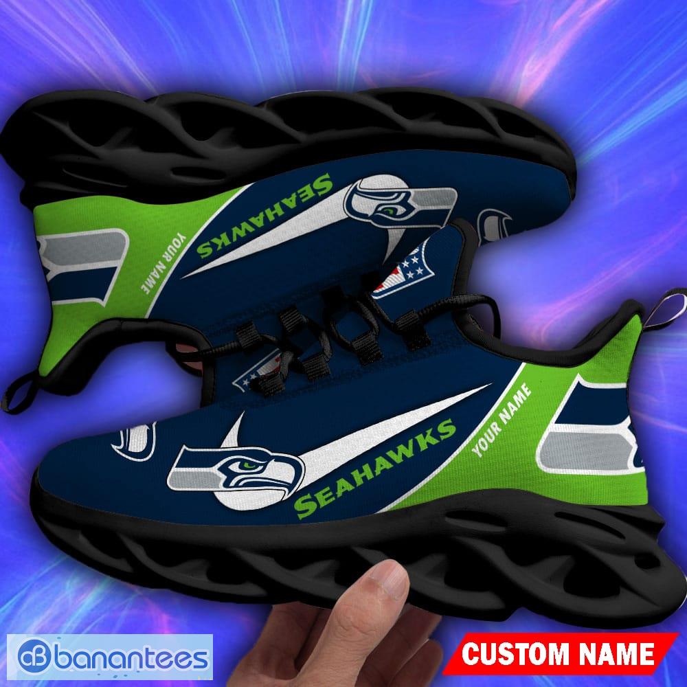 Seattle Seahawks Sport Sneakers NFL Max Soul Shoes - Banantees