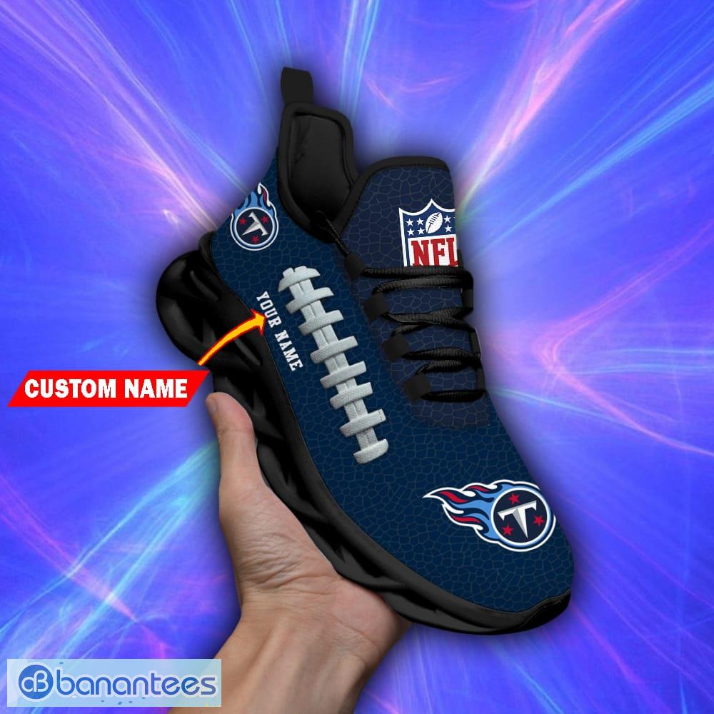 NFL Tennessee Titans New Design Logo Max Soul Shoes Custom Name Men Women -  Banantees