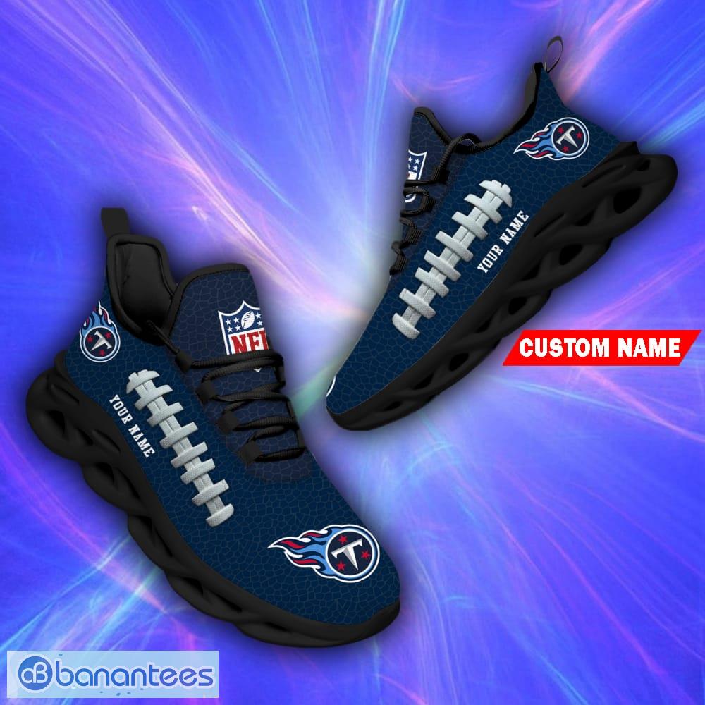 NFL Tennessee Titans New Design Logo Max Soul Shoes Custom Name Men Women -  Banantees