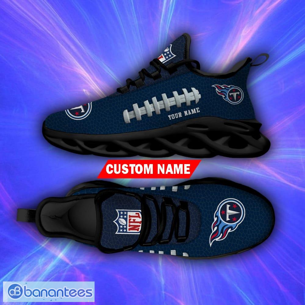 Tennessee Titans Custom Name 2023 NFL Max Soul Shoes For Men And Women