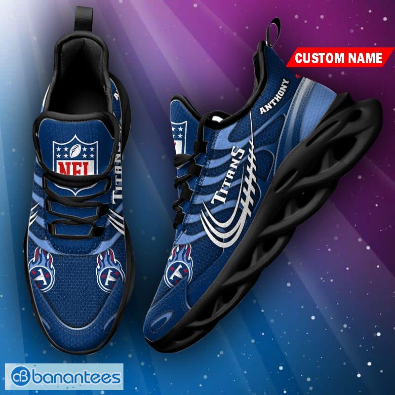 NFL Tennessee Titans New Design Logo Max Soul Shoes Custom Name Men Women -  Banantees