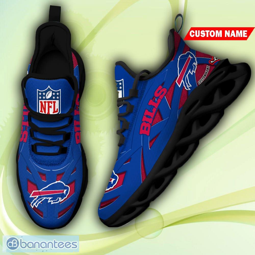 Buffalo Bills NFL Logo Fans Custom Name Max Soul Shoes - Banantees