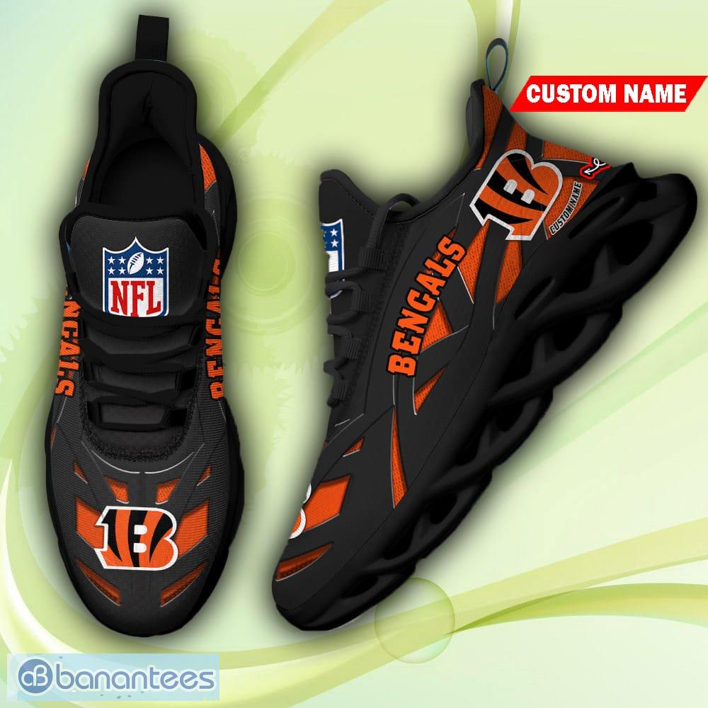 Cincinnati Bengals Custom Name 2023 NFL Max Soul Shoes For Men And