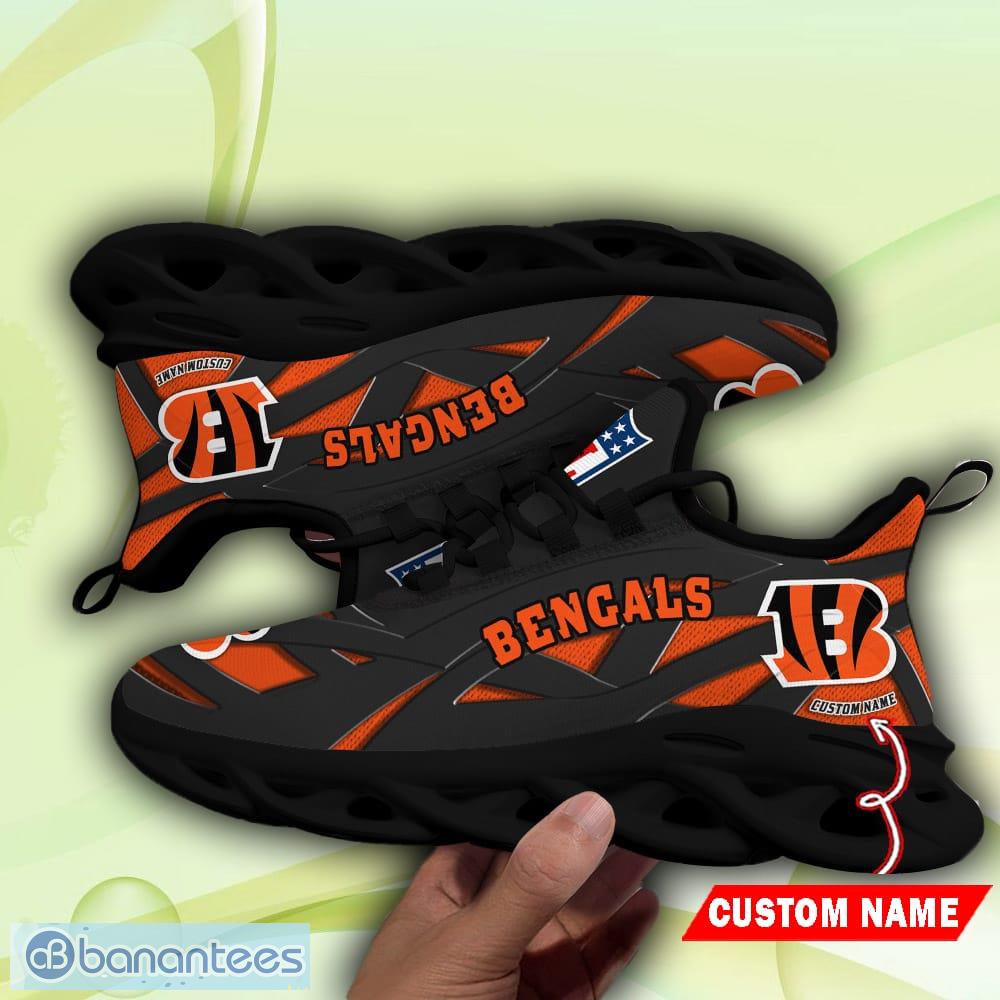 Cincinnati Bengals Nfl White And Black Max Soul Sneakers Sport Shoes -  Banantees