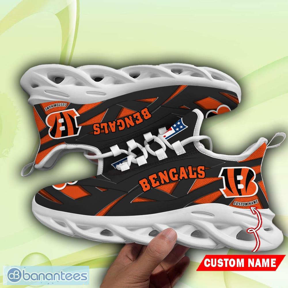 Cincinnati Bengals Custom Name 2023 NFL Max Soul Shoes For Men And Women