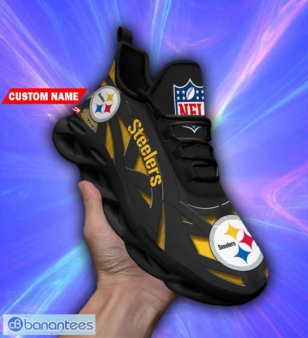 Custom Name Pittsburgh Steelers NFL Logo New Add Max Soul Shoes