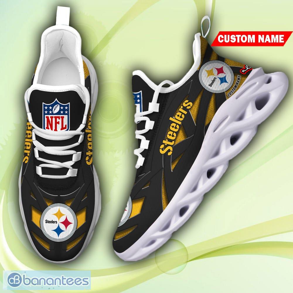 Custom Name Pittsburgh Steelers NFL Logo New Add Max Soul Shoes