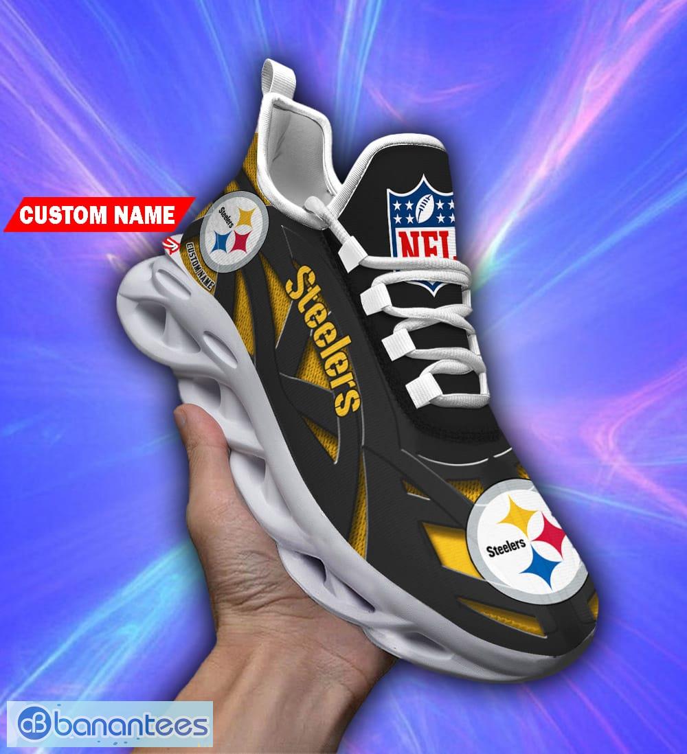 Pittsburgh Steelers Custom Name Max Soul Sneaker Running Shoes For Fan