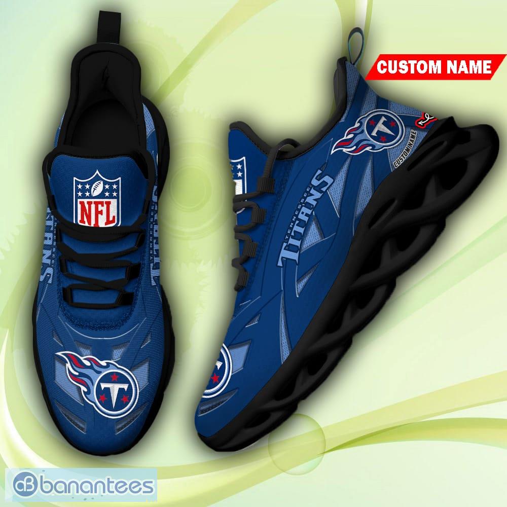 NFL Tennessee Titans New Design Logo Max Soul Shoes Custom Name