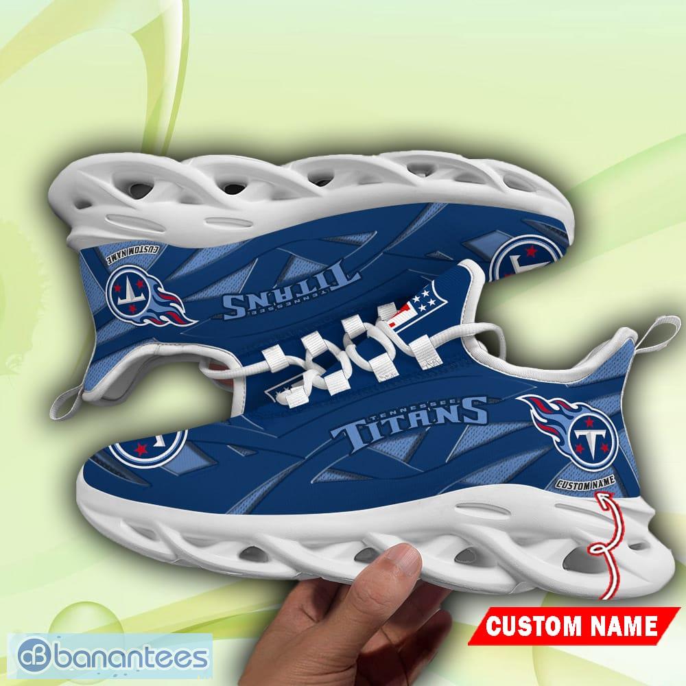 NFL Tennessee Titans New Design Logo Max Soul Shoes Custom Name