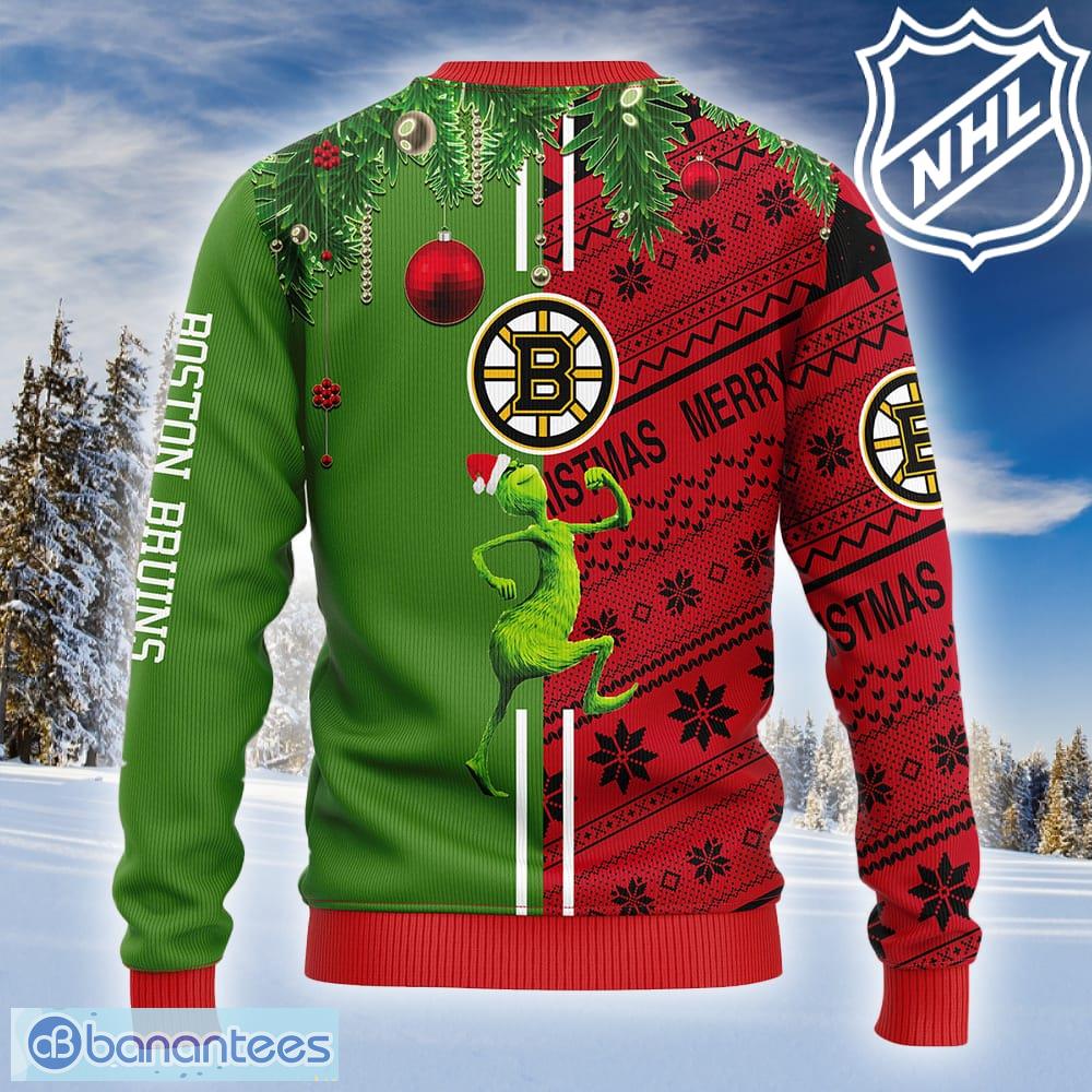 Boston Bruins Christmas Grinch Sweater For Fans - Banantees