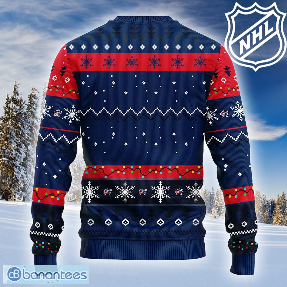 Columbus Blue Jackets NHL Custom Number And Name 3D Sweatshirt For Fans AOP  Christmas Gift Sweater - Banantees