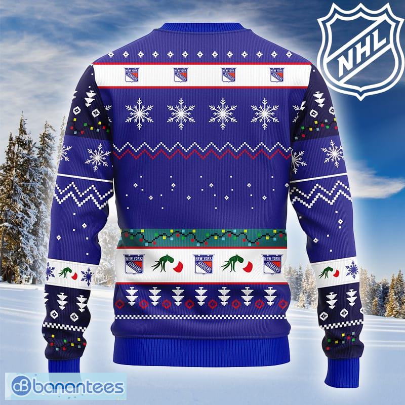 NHL New York Rangers 12 Grinch Xmas Day Ideas Logo Ugly Christmas Sweater  For Fans - Banantees