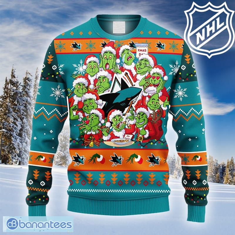 NHL Vancouver Canucks Grinch & Scooby-Doo Ideas Logo Ugly Christmas Sweater  For Fans - Banantees