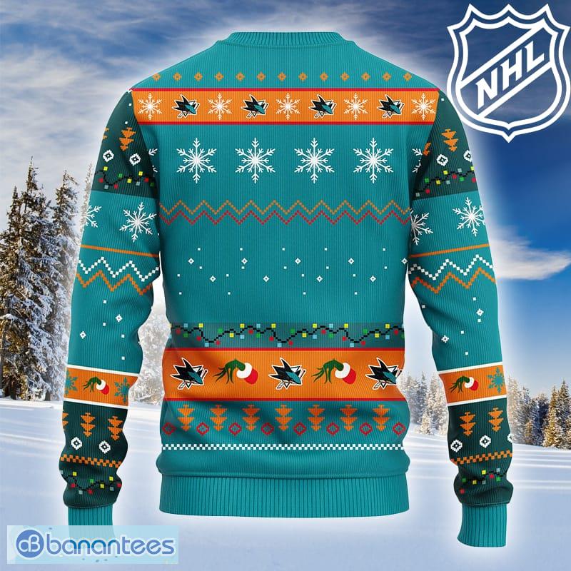 Christmas Gift NHL New York Rangers Cute 12 Grinch Face Xmas Day Ugly  Christmas Sweater
