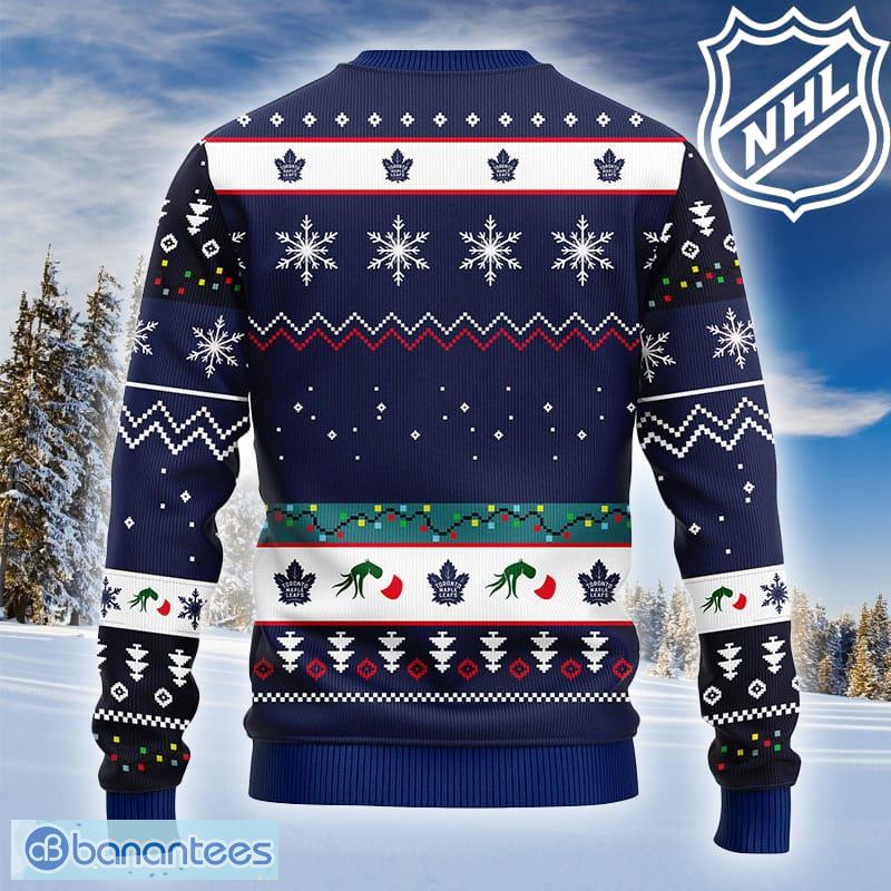 Christmas Gift NHL Toronto Maple Leafs Cute 12 Grinch Face Xmas