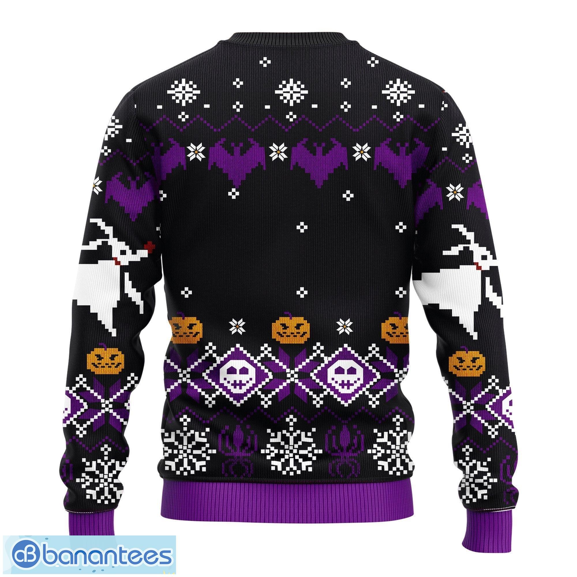 Denver Broncos Christmas Jack Skellington Face Pattern Ugly Christmas  Sweater - Banantees