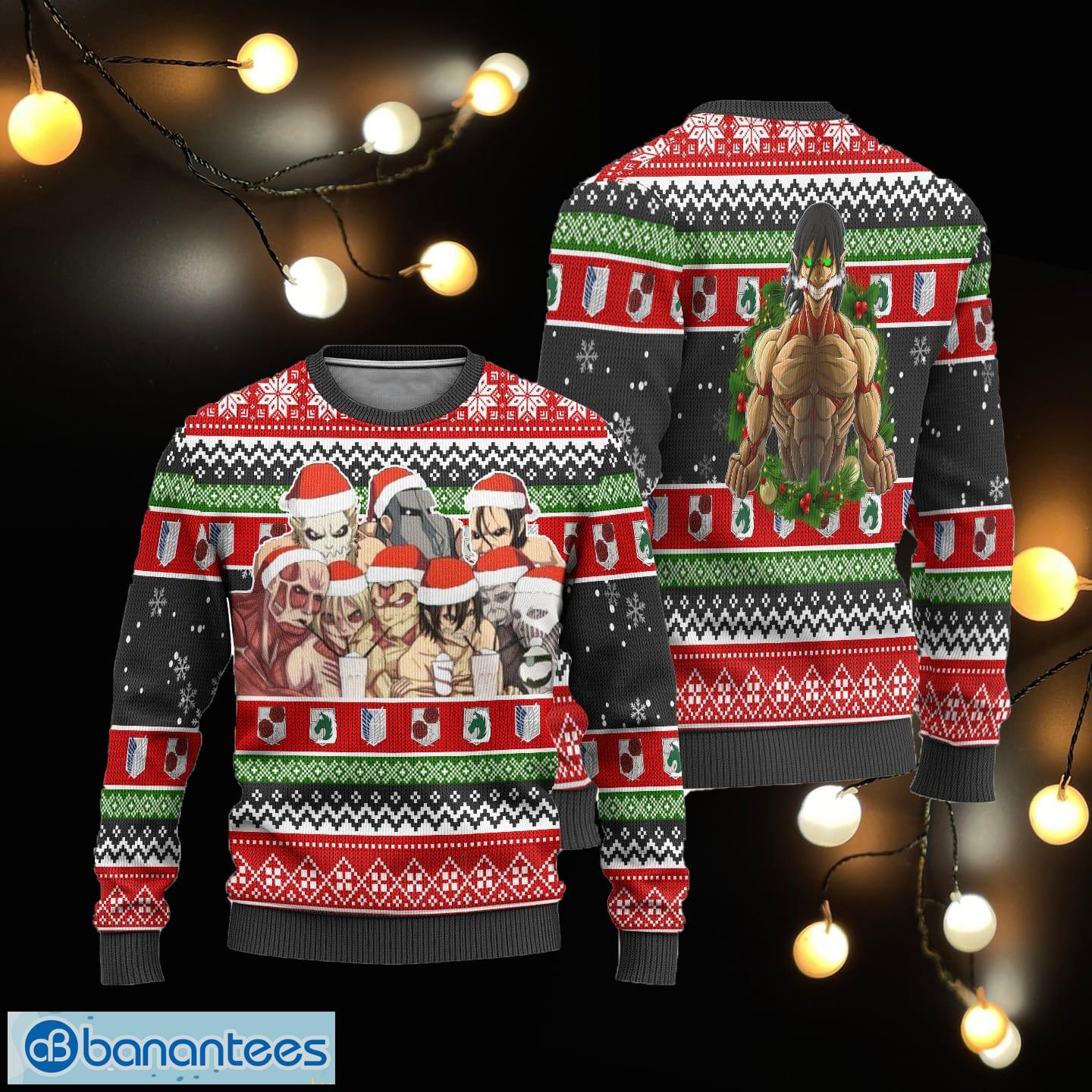 Nine Titans Attack on Titan Anime Ugly Christmas Sweater Xmas Gift