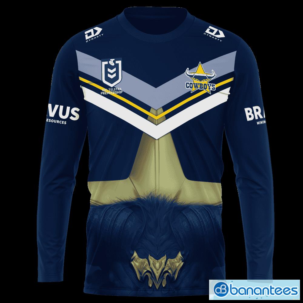 North Queensland Cowboys AOP NRL Custom Number And Name 3D Hoodie Zip  Hoodie T Shirt Gift For Fans - Banantees