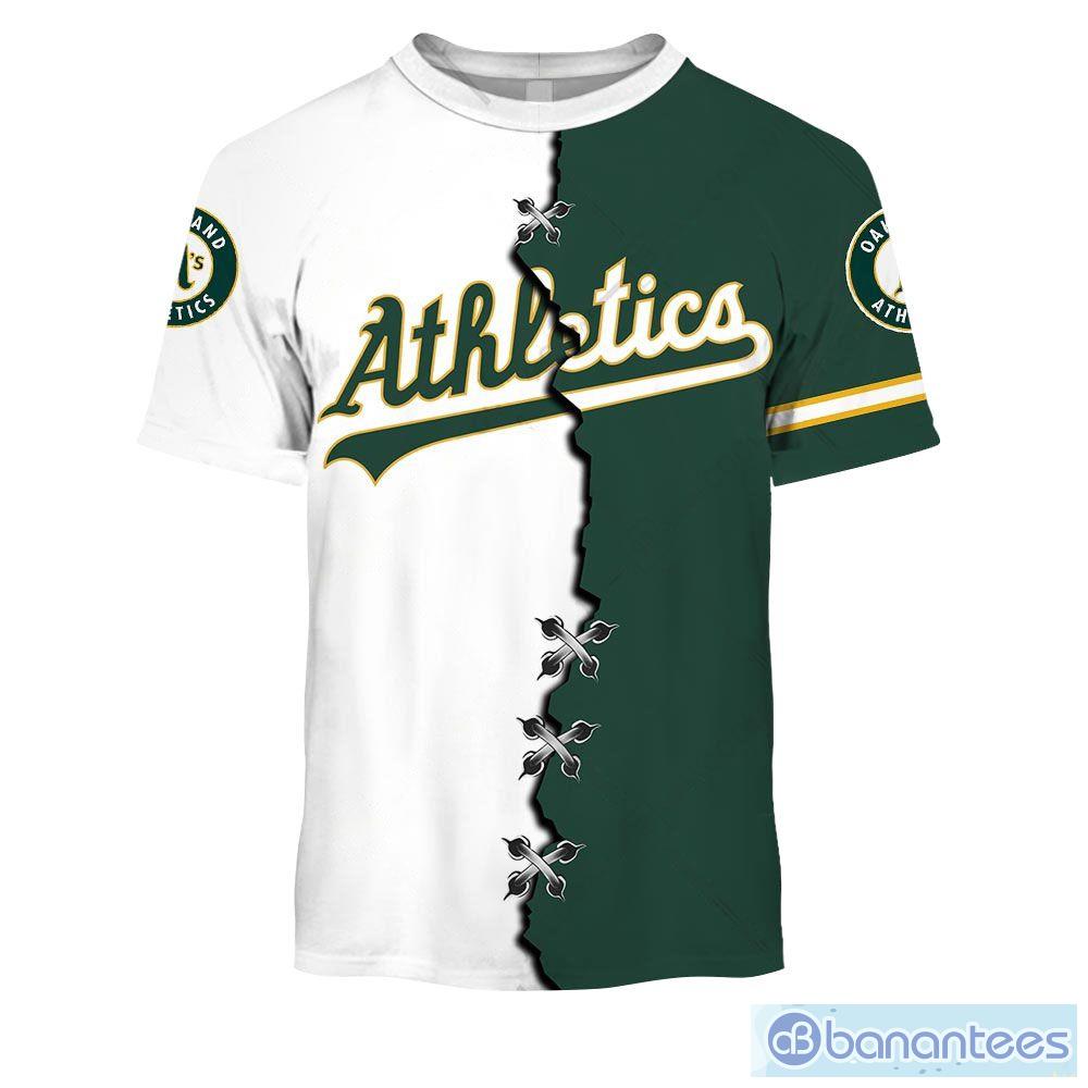 Oakland Athletics Custom Number And Name AOP MLB Hoodie Long