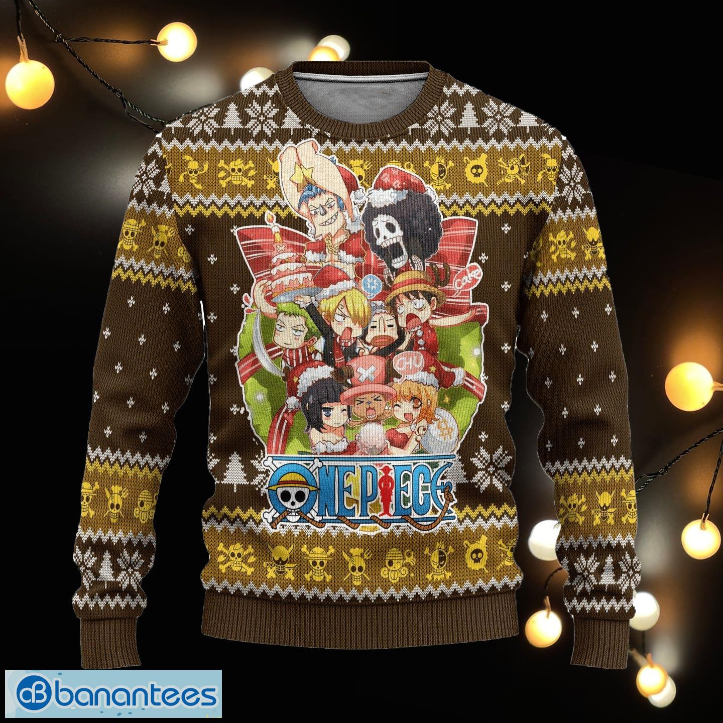 One Piece Anime Xmas Ugly Christmas Sweater Gift For Men Women - One Piece Anime Ugly Christmas Sweater Xmas Gift_1