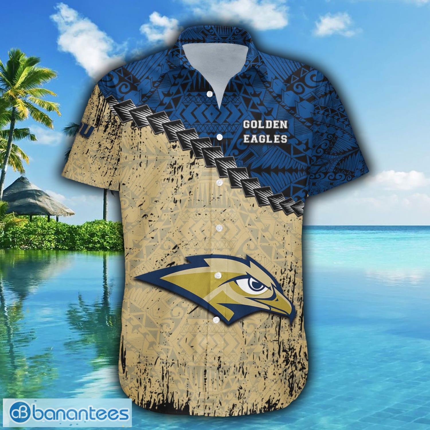 Oral Roberts Golden Eagles 3D Hawaiian Shirt Grunge Polynesian TattooNCAA  Summer Beach For Fans Gift - Banantees