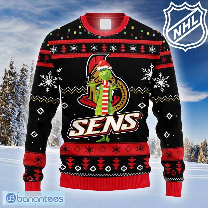 Ottawa Senators NHL Christmas Grinch I Hate People But I Love My
