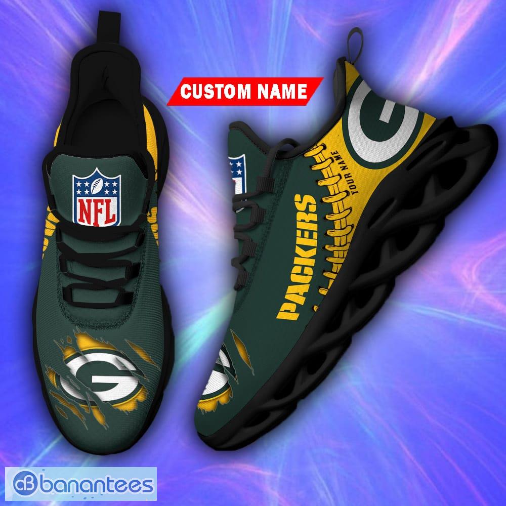 Green Bay Packers NFL Clunky Sneakers Custom Name Sport Max Soul Shoes For  Fan