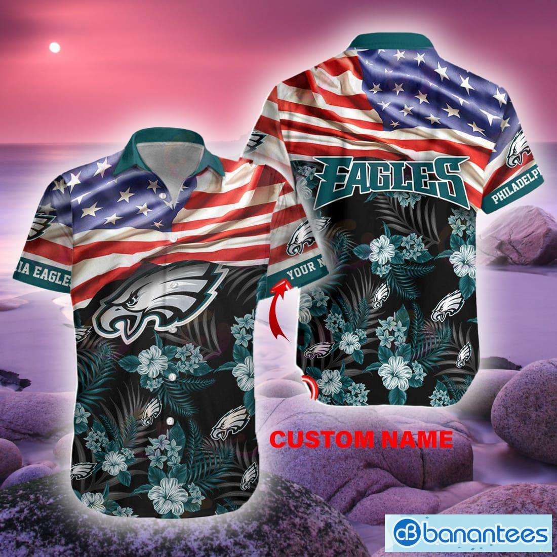 Philadelphia Eagles NFL Custom Name And Number All Over Print 3D T-Shirt