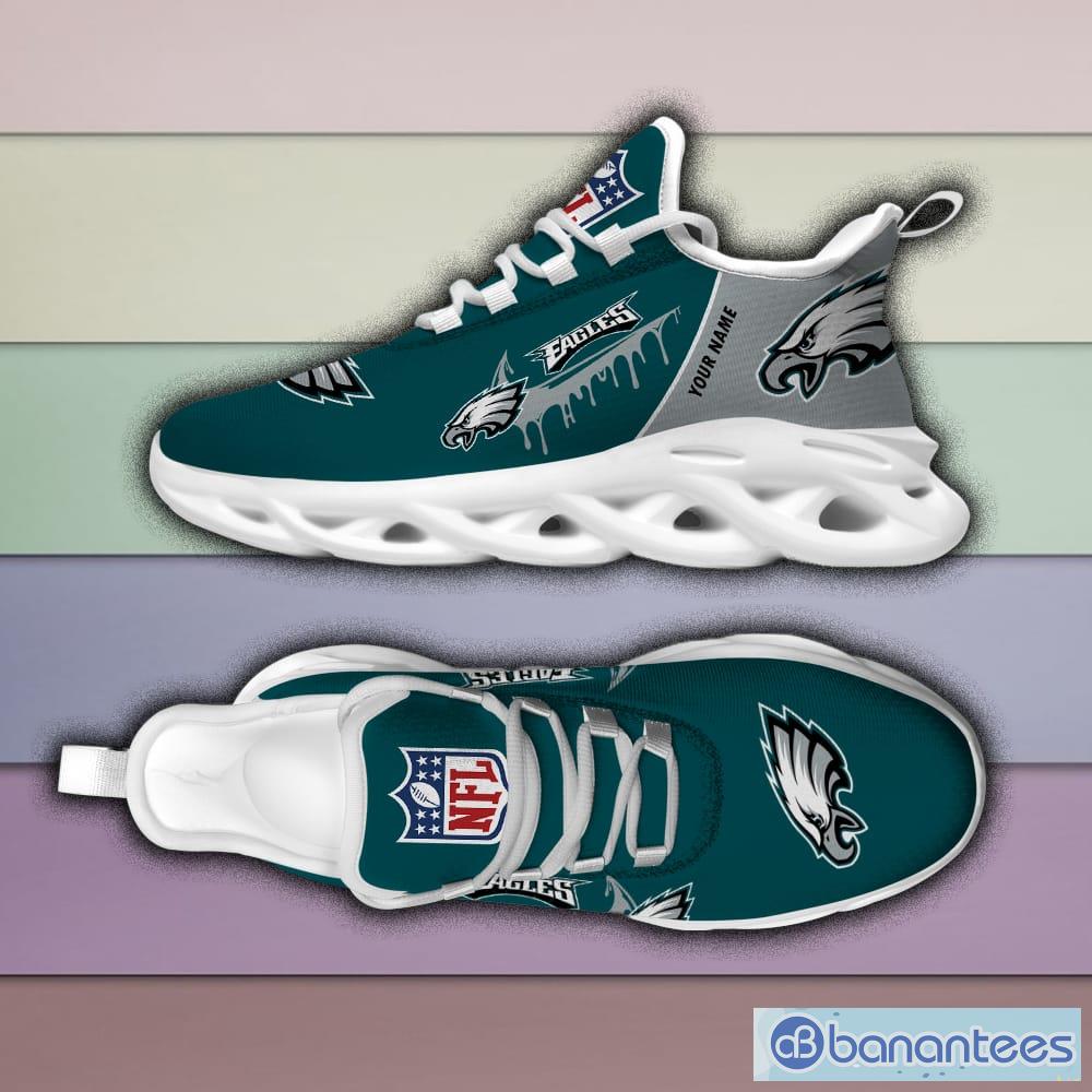 Custom Name Philadelphia Eagles NFL Logo Custom Max Soul Shoes