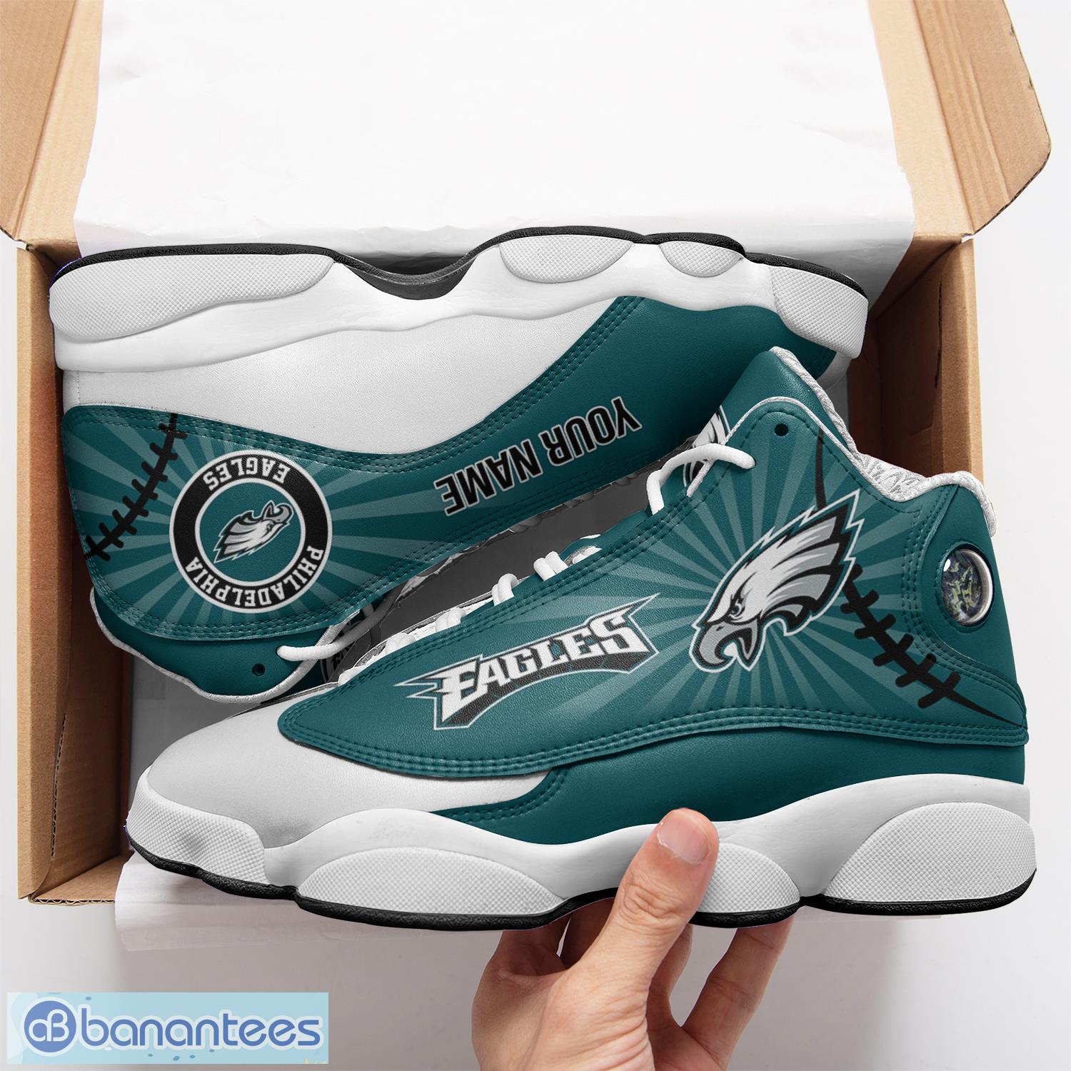 NFL Seattle Seahawks Custom Name Green Navy Air Jordan Hightop Shoes Gift  For Fans